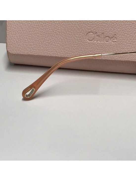 New Authentic Chloé CH0026S 003 Sunglasses – Shiny Gold Frame / Solid Nude main image 10